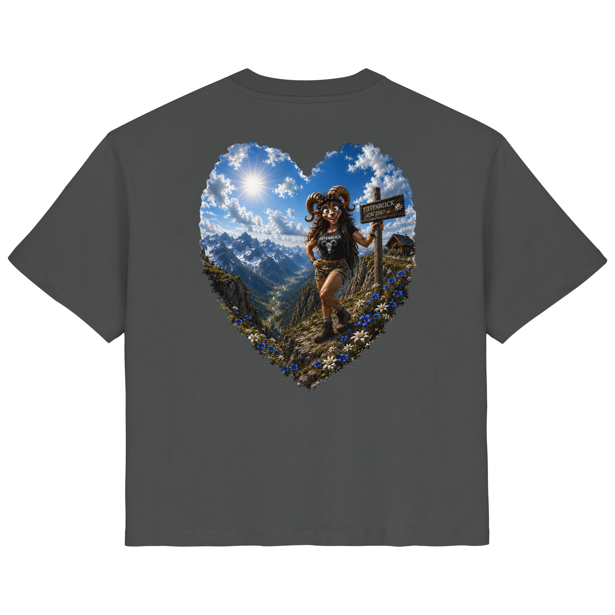 Tiefenblick Wandern Herz - Ladies Organic Shirt