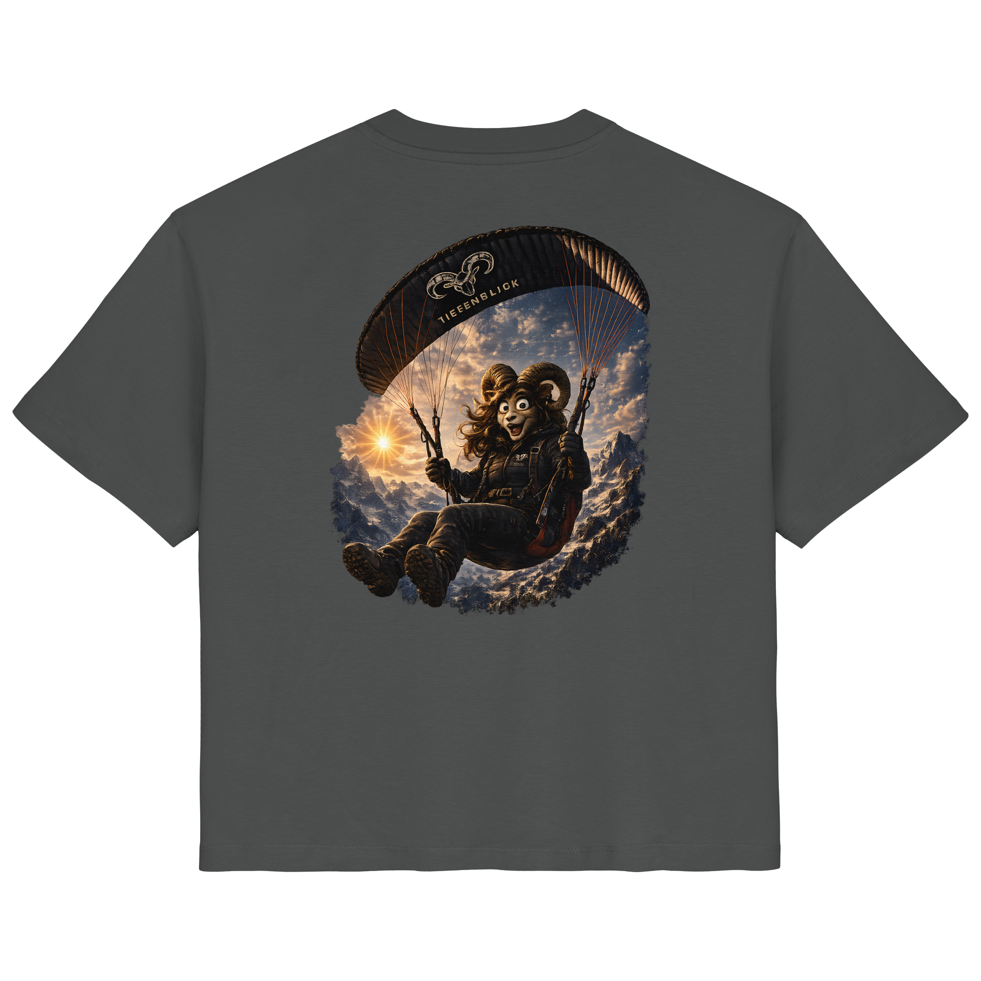 Tiefenblick T Shirt Paraglider (Frau) - Ladies Organic Shirt