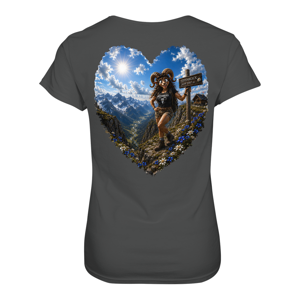 Tiefenblick Wandern Herz - Ladies Organic Shirt
