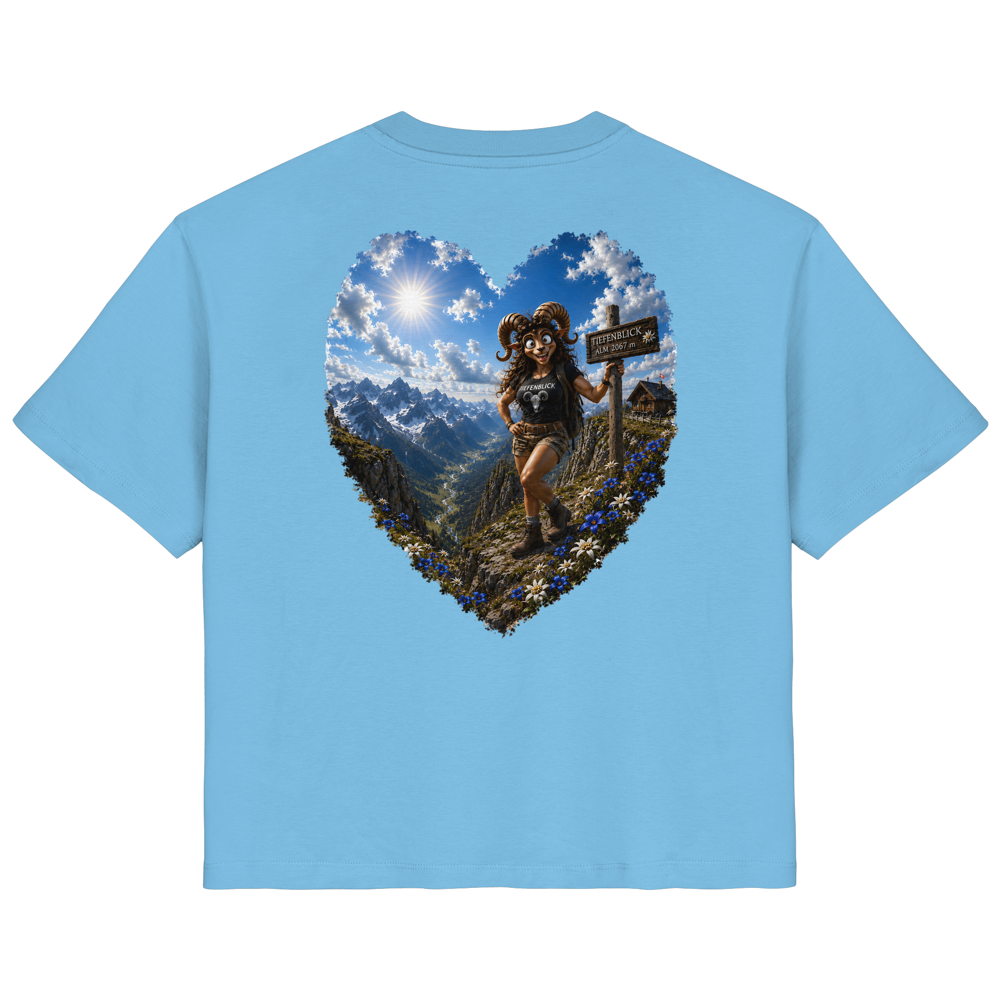 Tiefenblick Wandern Herz - Ladies Organic Shirt