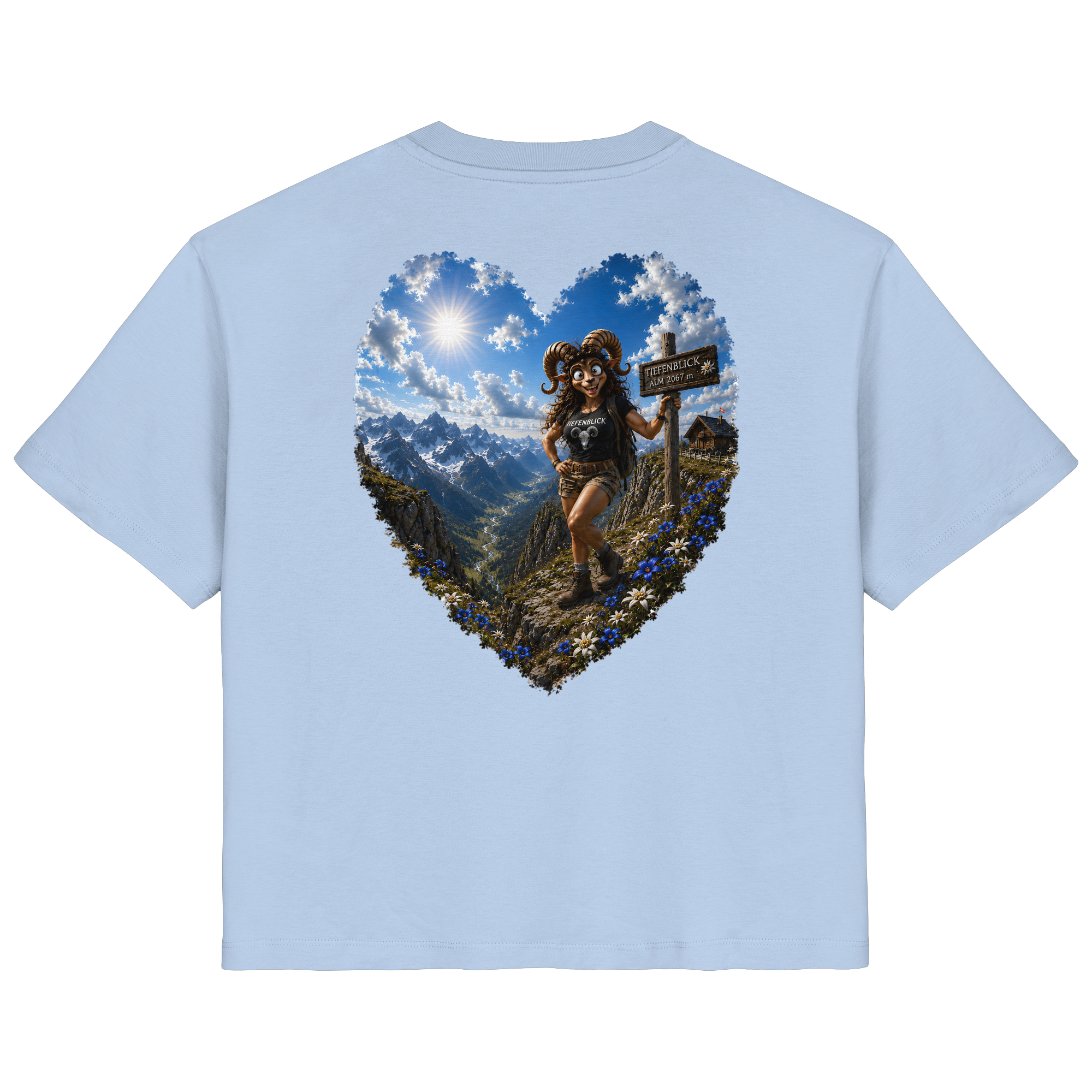 Tiefenblick Wandern Herz - Ladies Organic Shirt