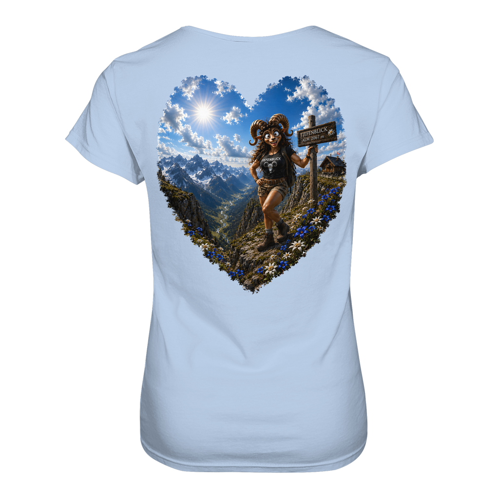 Tiefenblick Wandern Herz - Ladies Organic Shirt