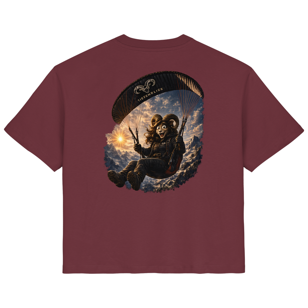 Tiefenblick T Shirt Paraglider (Frau) - Ladies Organic Shirt