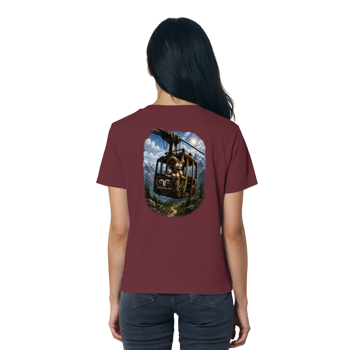 Tiefenblick Adrenalin Gondel Fun - Ladies Organic Shirt