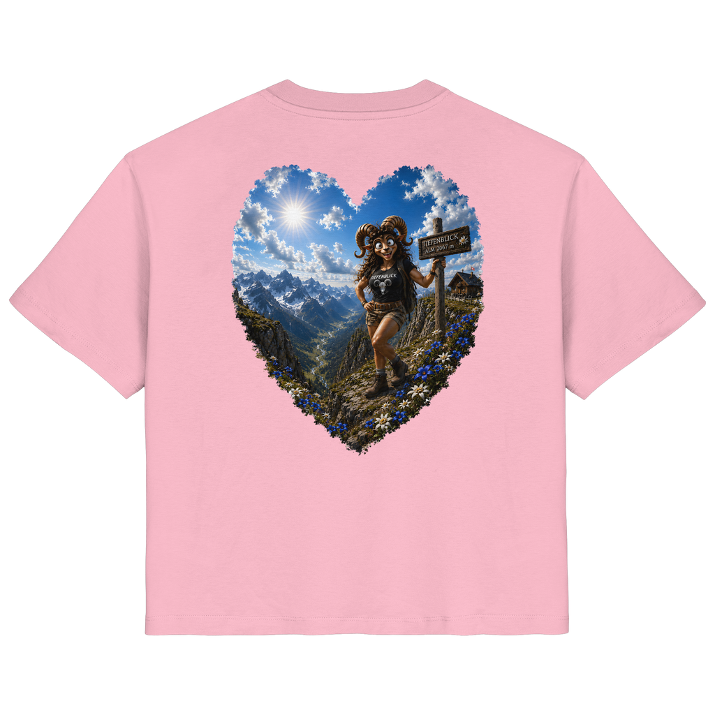 Tiefenblick Wandern Herz - Ladies Organic Shirt