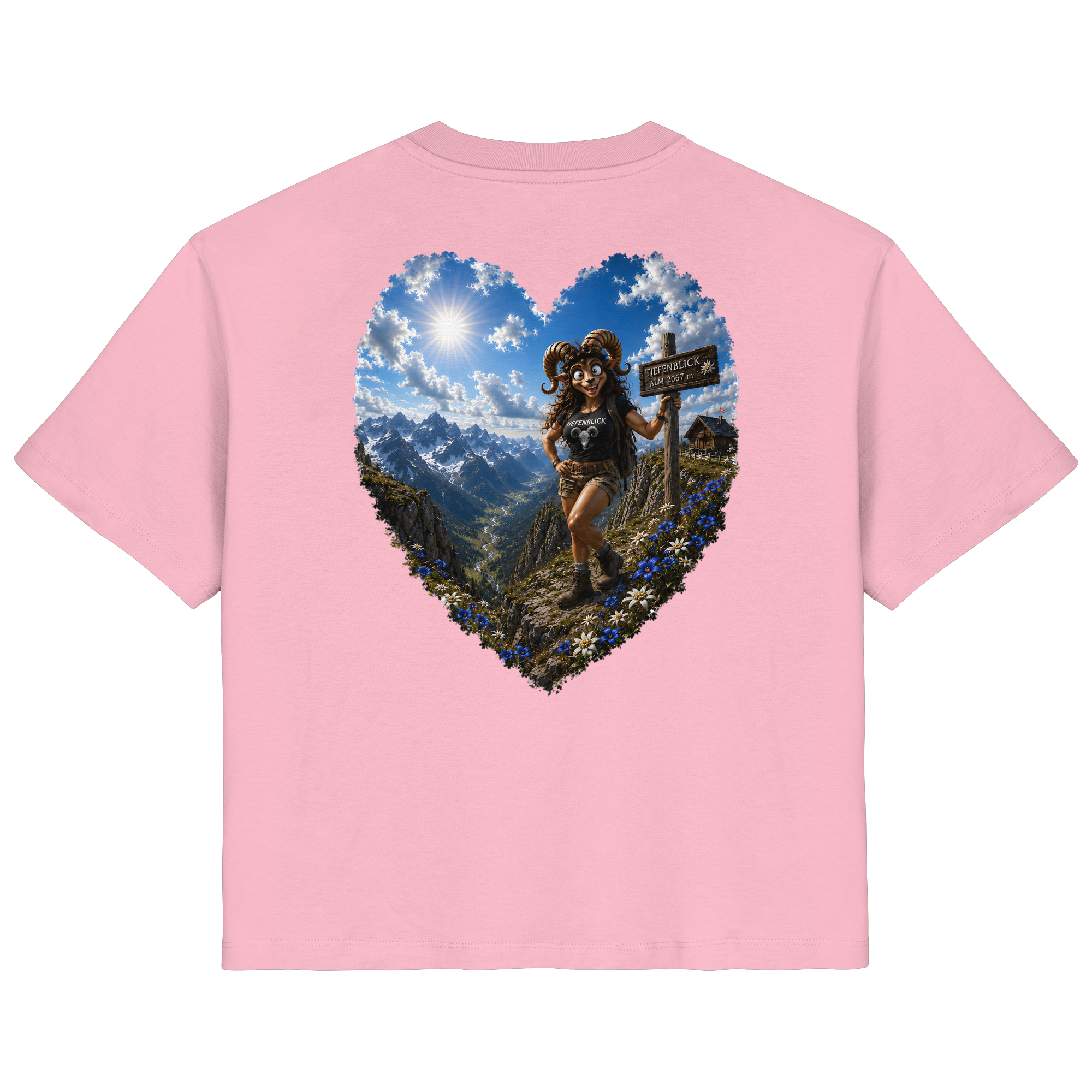 Tiefenblick Wandern Herz - Ladies Organic Shirt