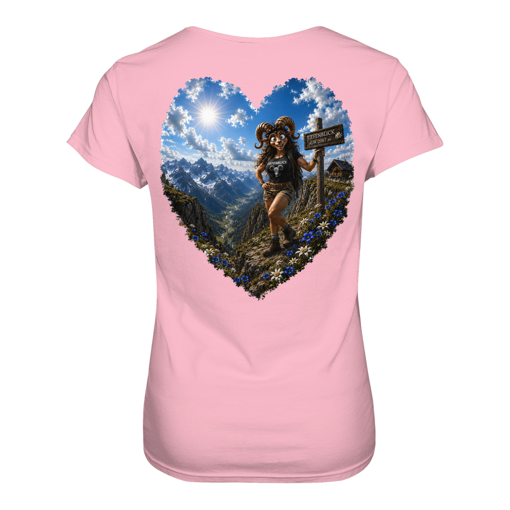 Tiefenblick Wandern Herz - Ladies Organic Shirt
