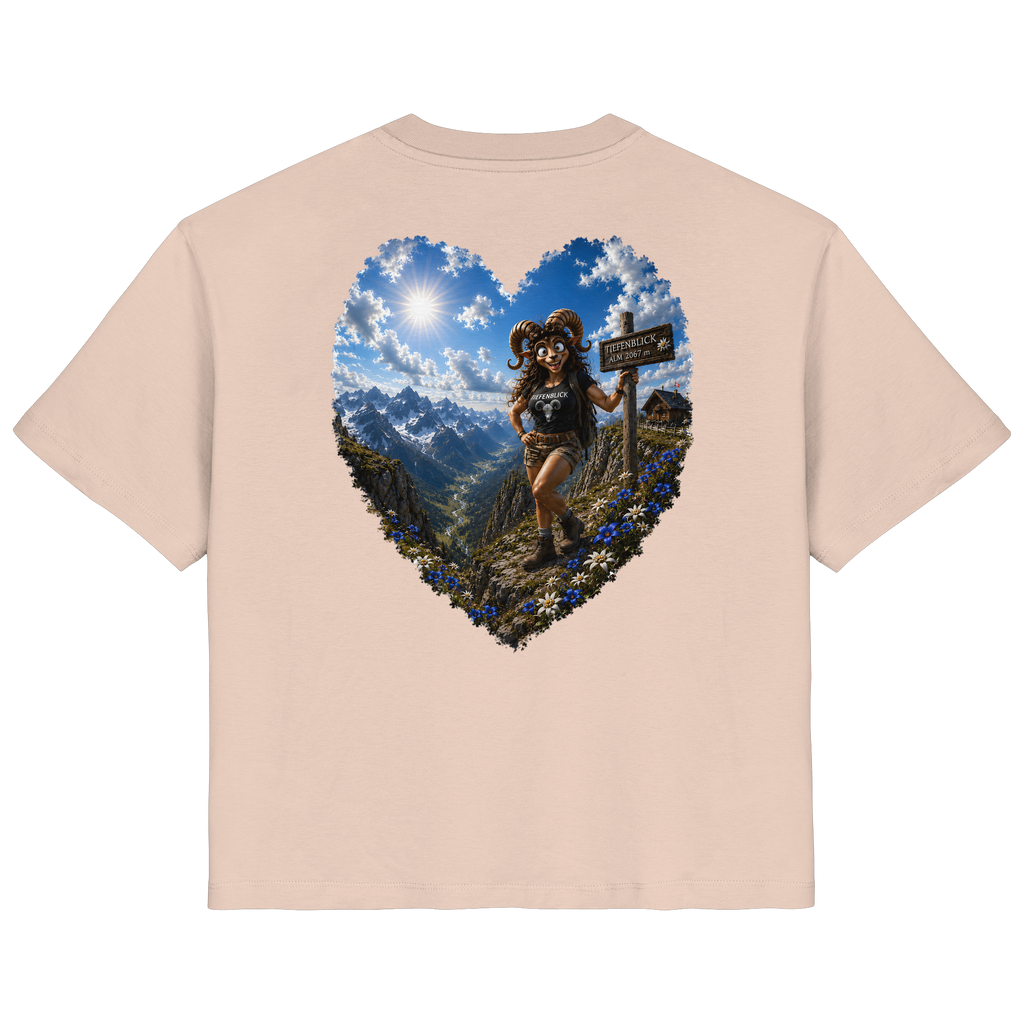 Tiefenblick Wandern Herz - Ladies Organic Shirt