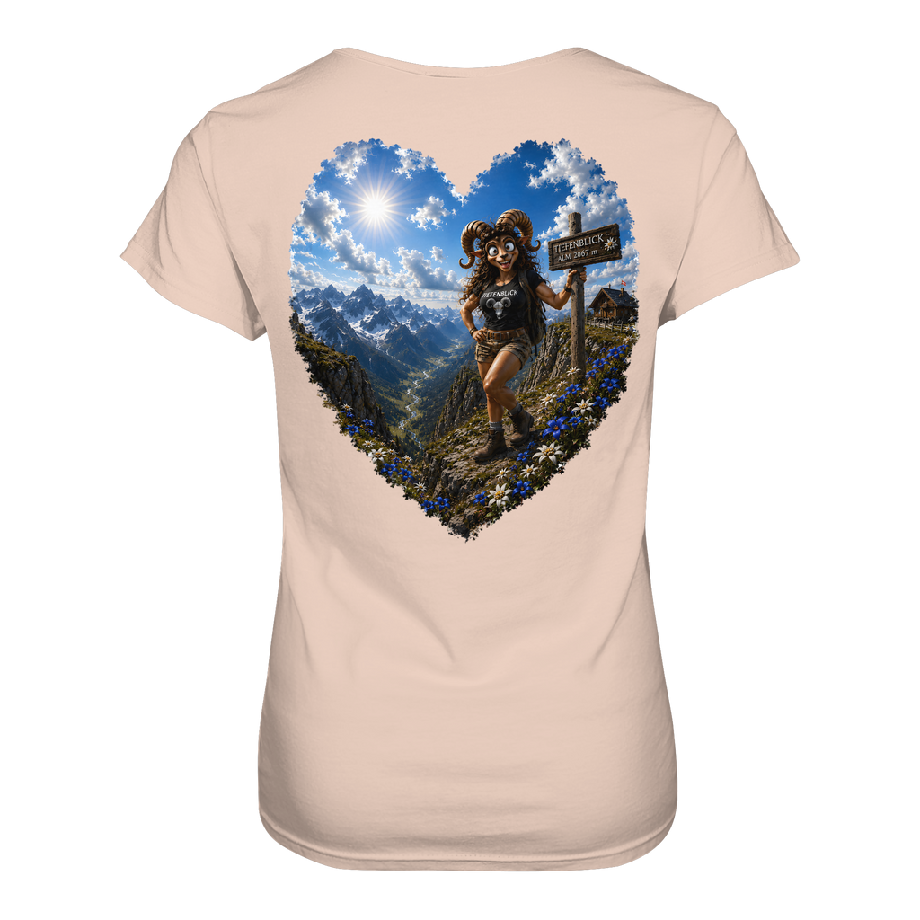 Tiefenblick Wandern Herz - Ladies Organic Shirt