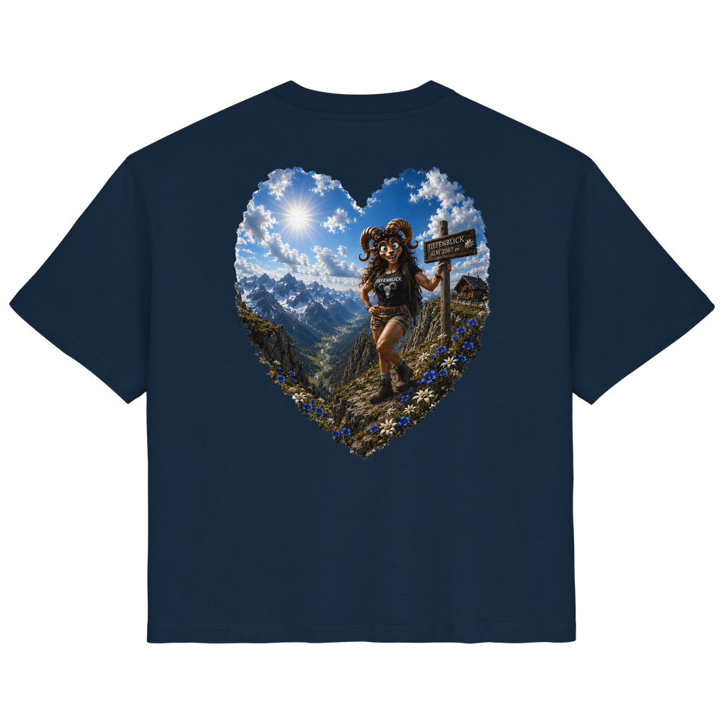 Tiefenblick Wandern Herz - Ladies Organic Shirt