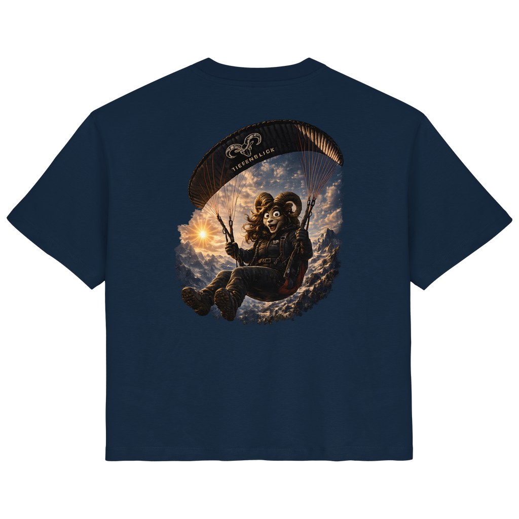Tiefenblick T Shirt Paraglider (Frau) - Ladies Organic Shirt