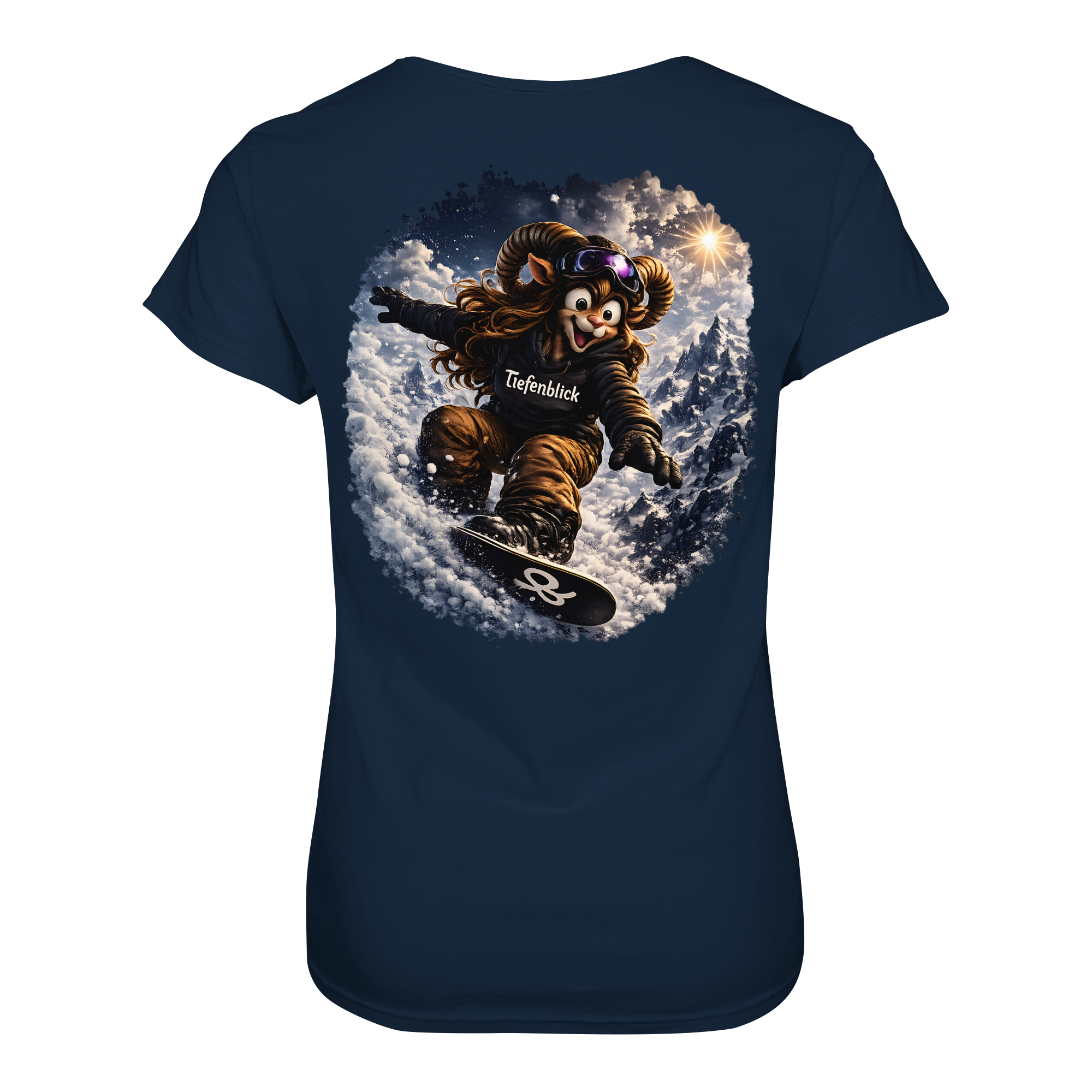 Tiefenblick Snowboarden  - Ladies Organic Shirt