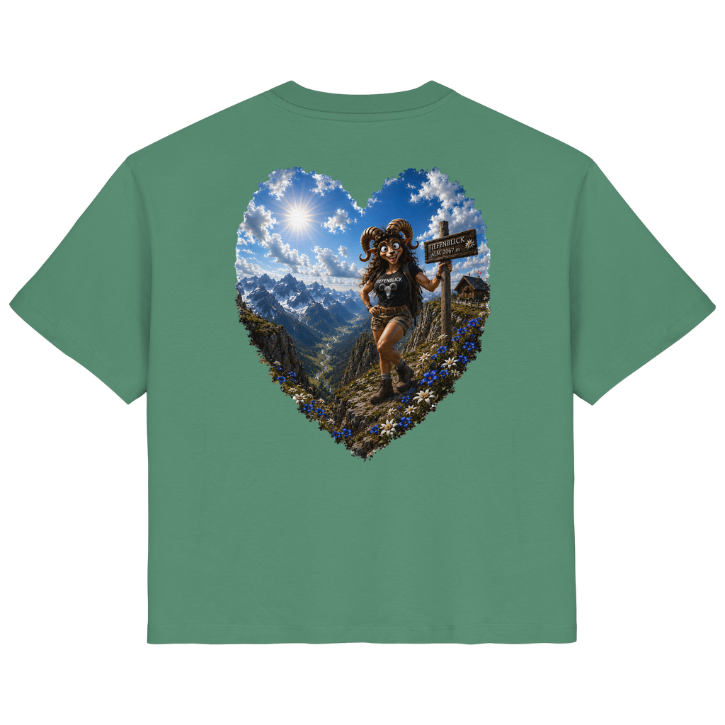 Tiefenblick Wandern Herz - Ladies Organic Shirt
