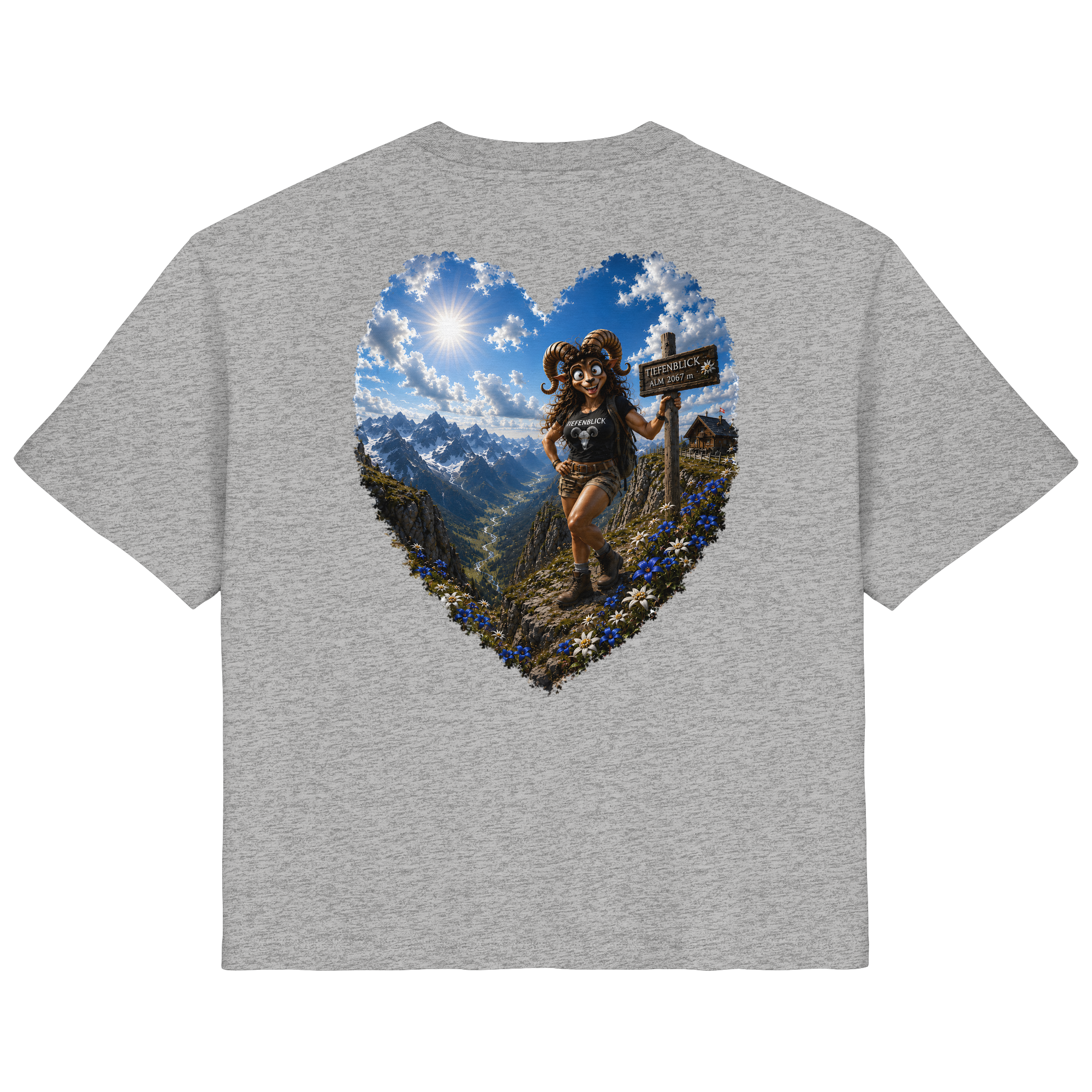 Tiefenblick Wandern Herz - Ladies Organic Shirt