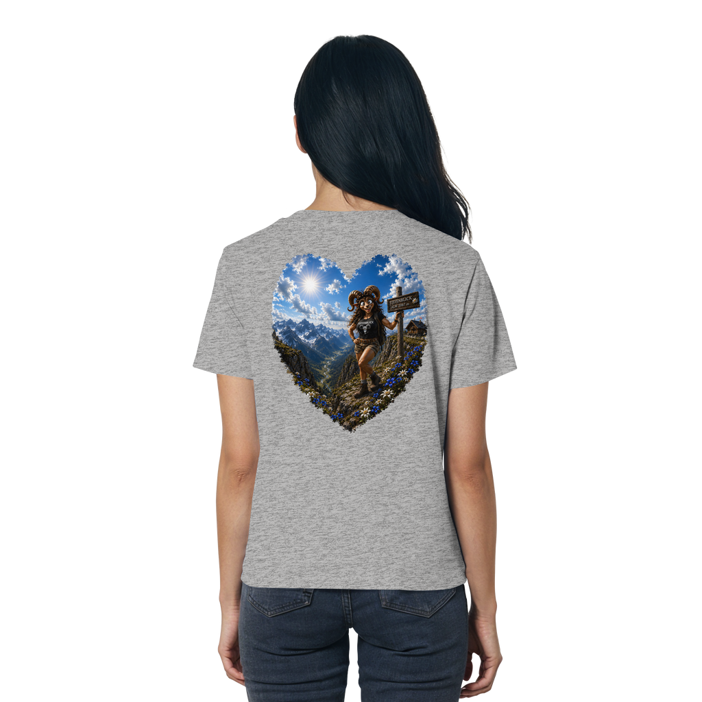 Tiefenblick Wandern Herz - Ladies Organic Shirt