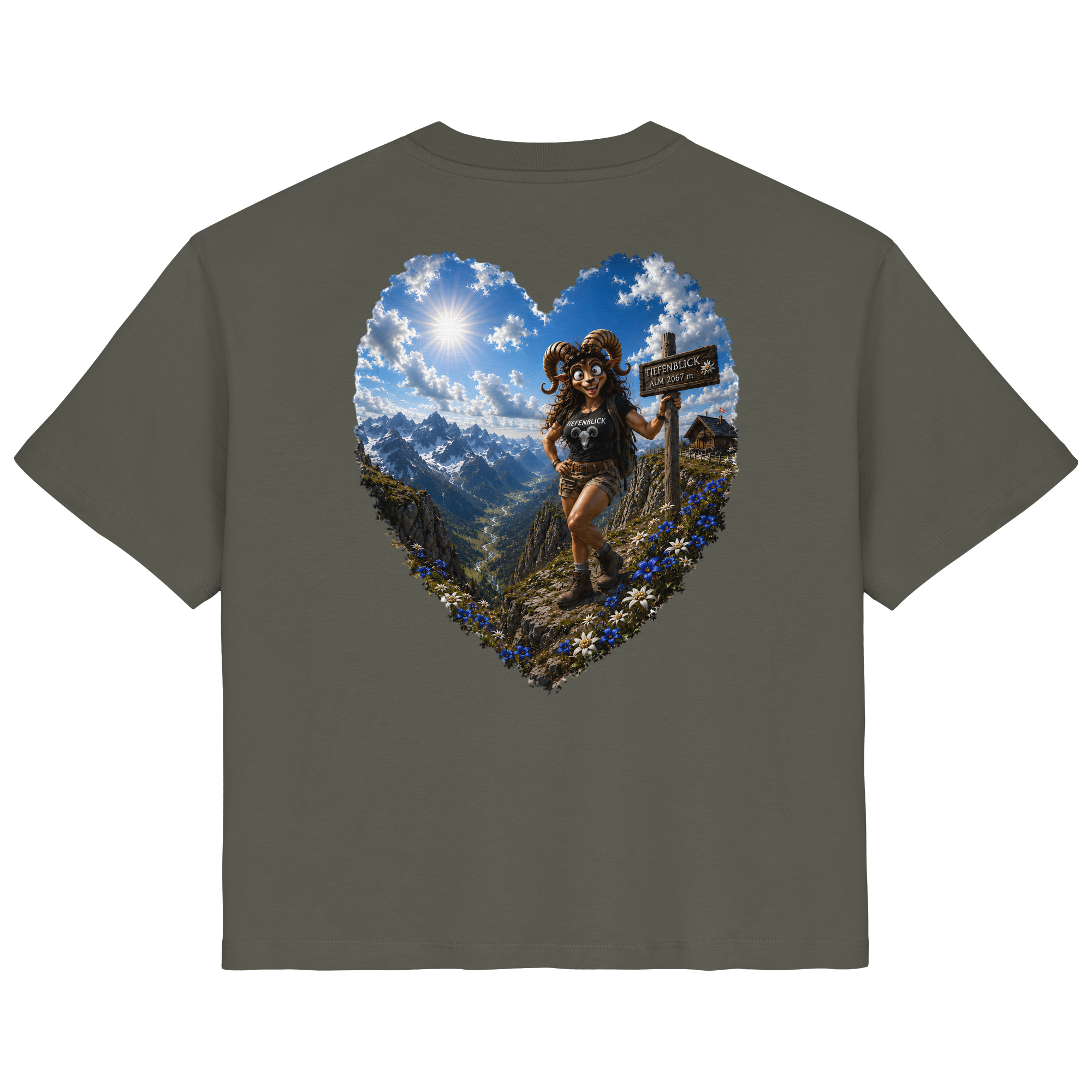 Tiefenblick Wandern Herz - Ladies Organic Shirt