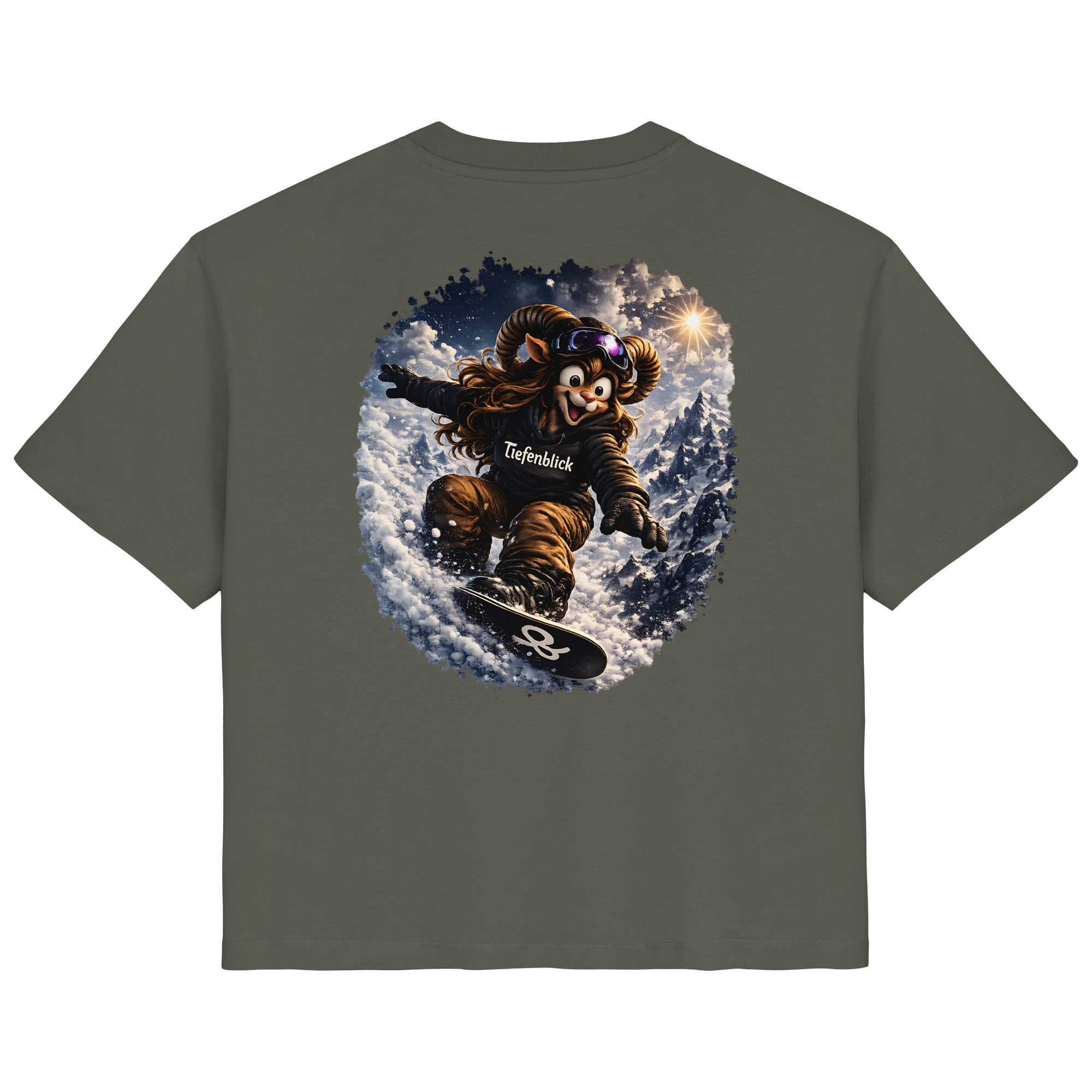 Tiefenblick Snowboarden  - Ladies Organic Shirt