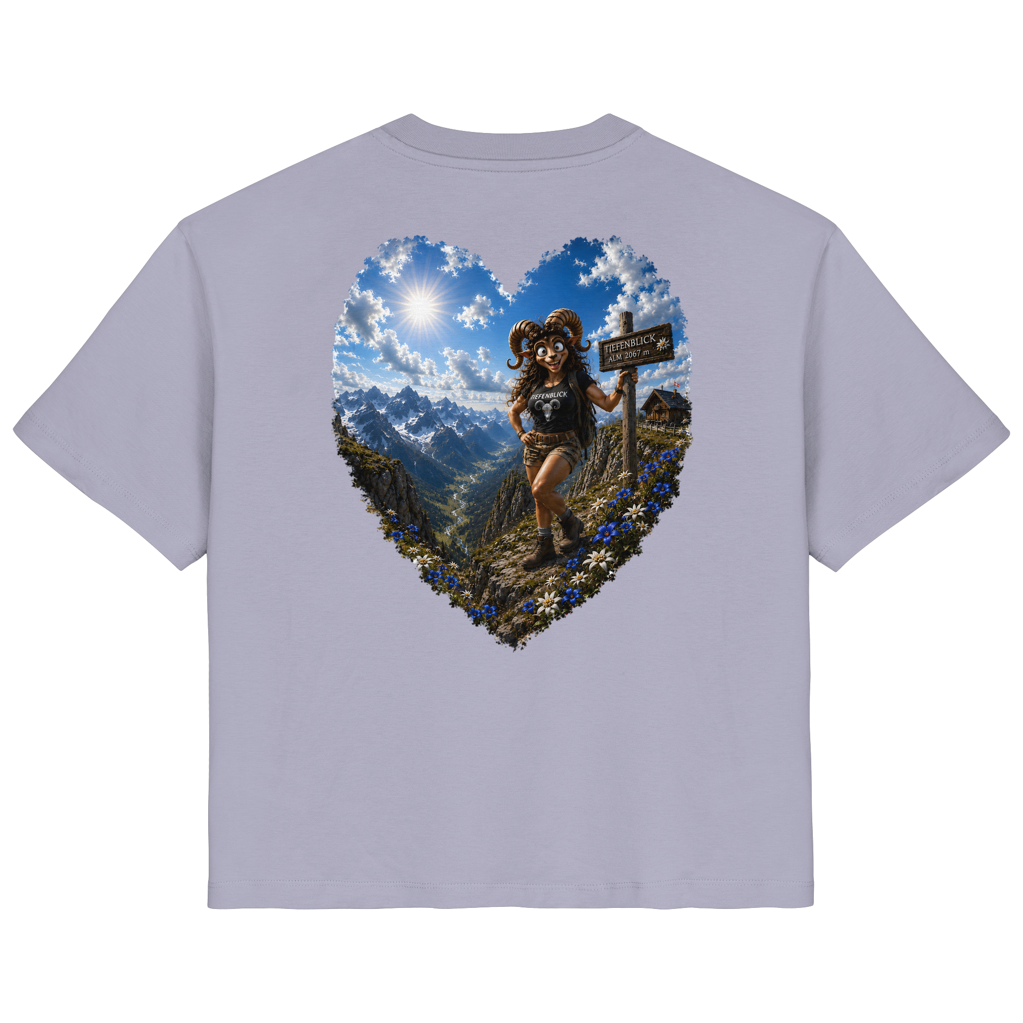 Tiefenblick Wandern Herz - Ladies Organic Shirt