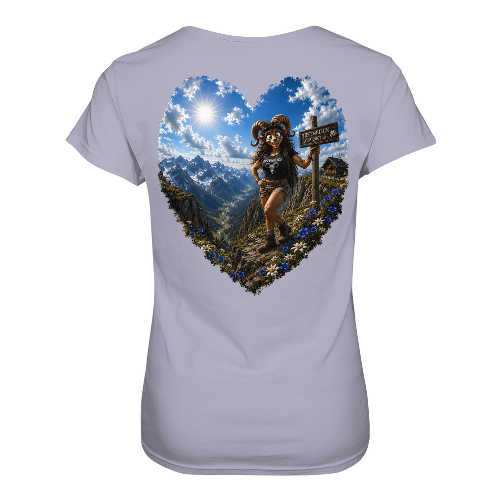 Tiefenblick Wandern Herz - Ladies Organic Shirt