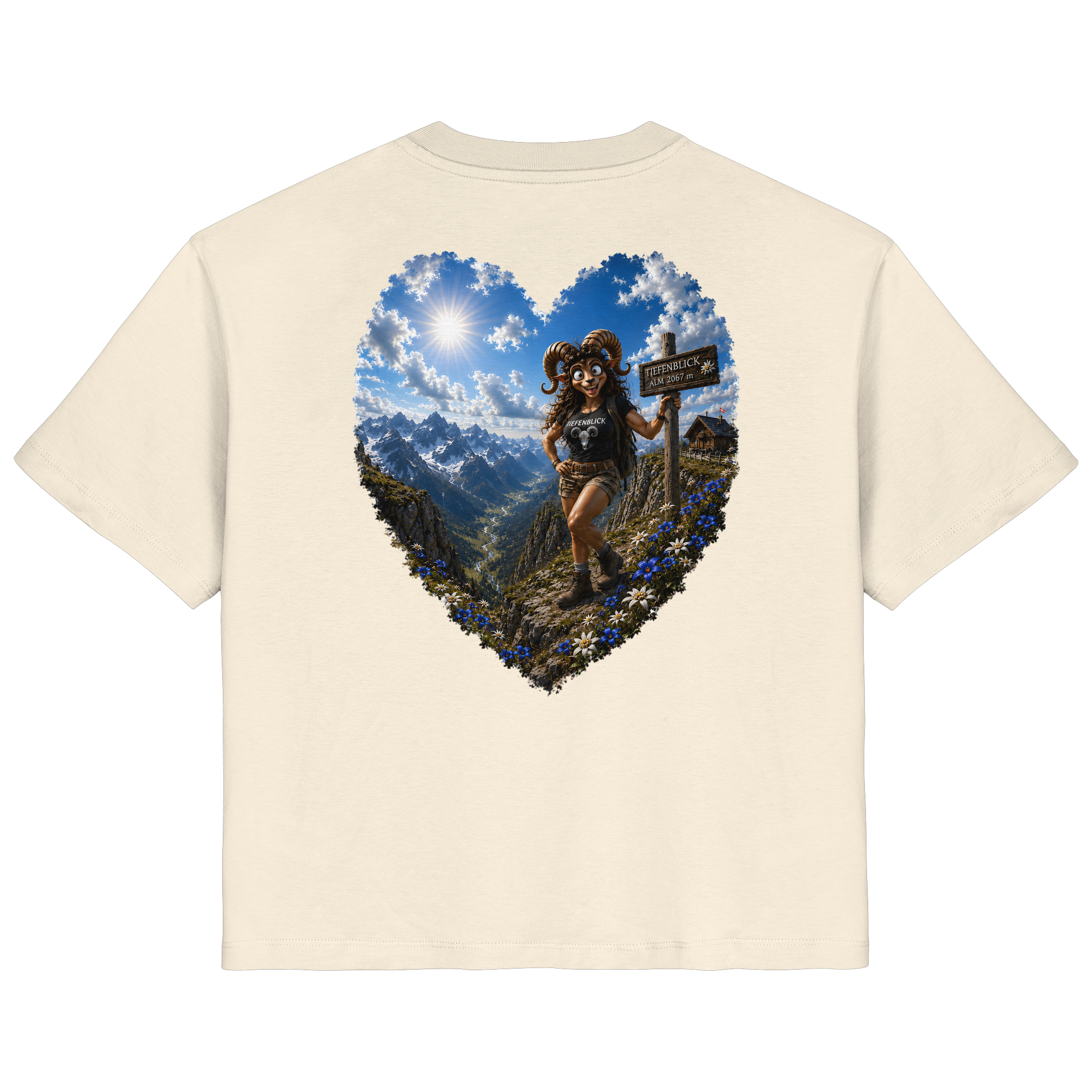 Tiefenblick Wandern Herz - Ladies Organic Shirt