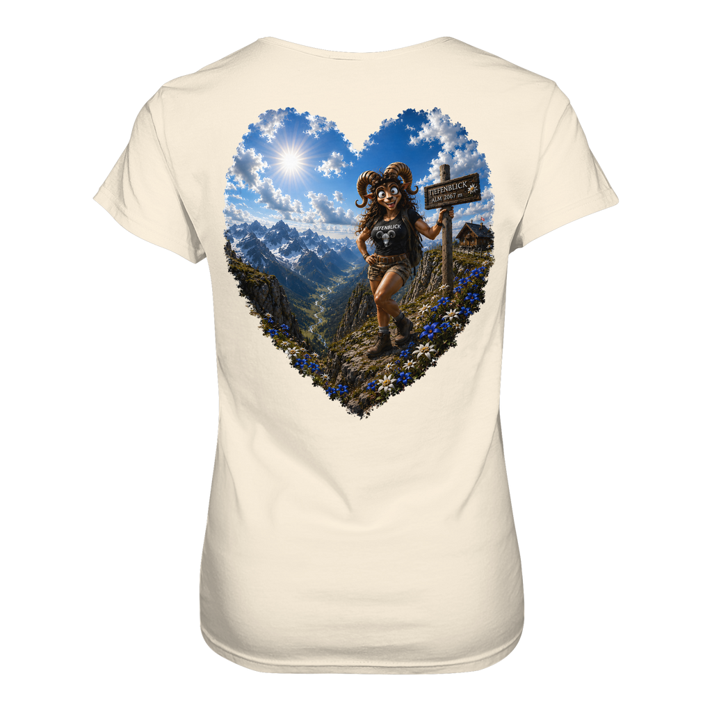 Tiefenblick Wandern Herz - Ladies Organic Shirt