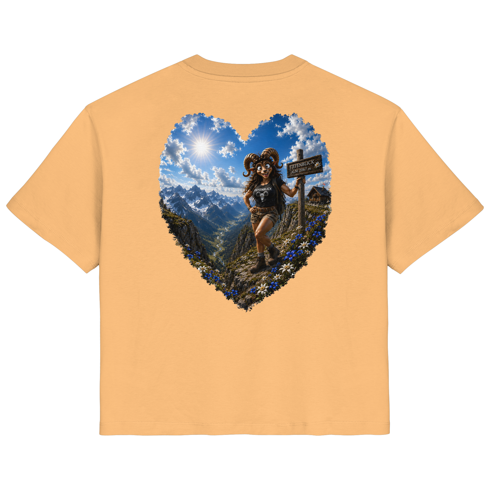 Tiefenblick Wandern Herz - Ladies Organic Shirt