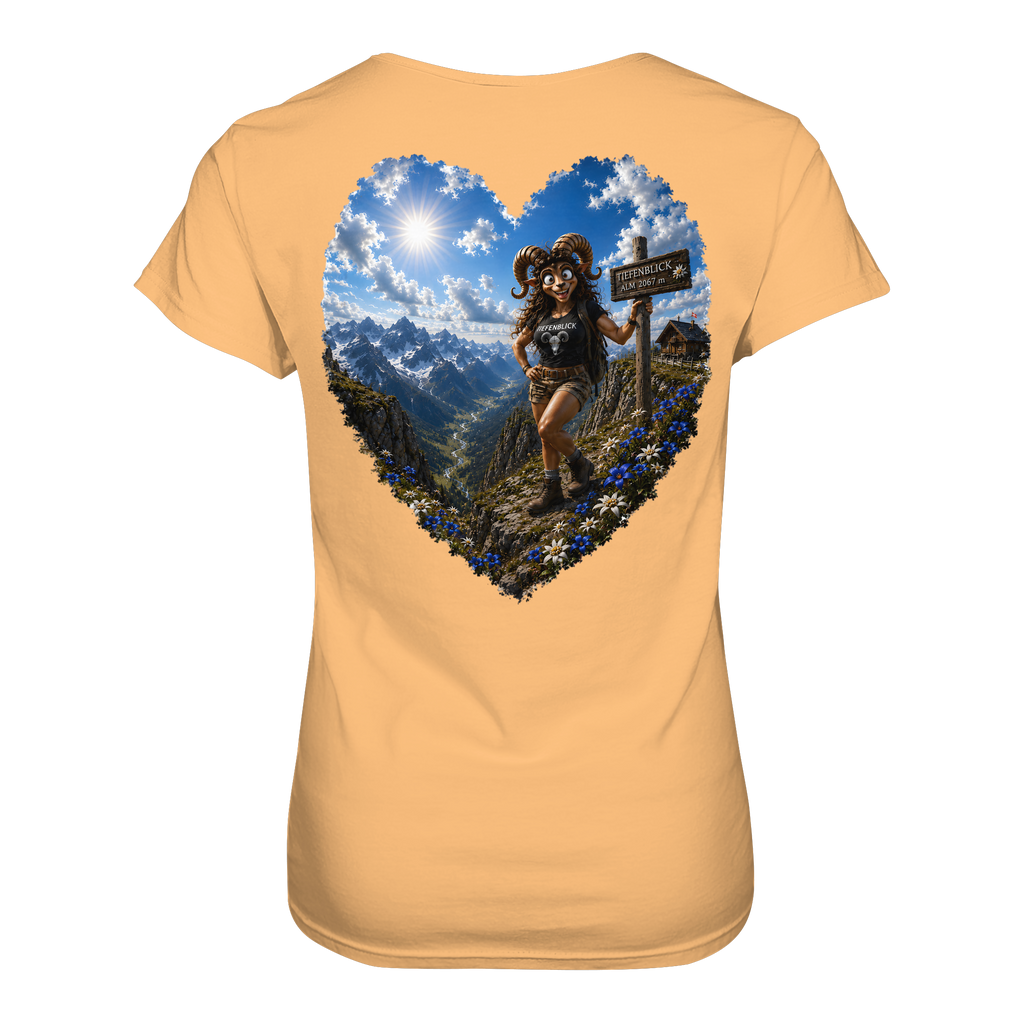 Tiefenblick Wandern Herz - Ladies Organic Shirt