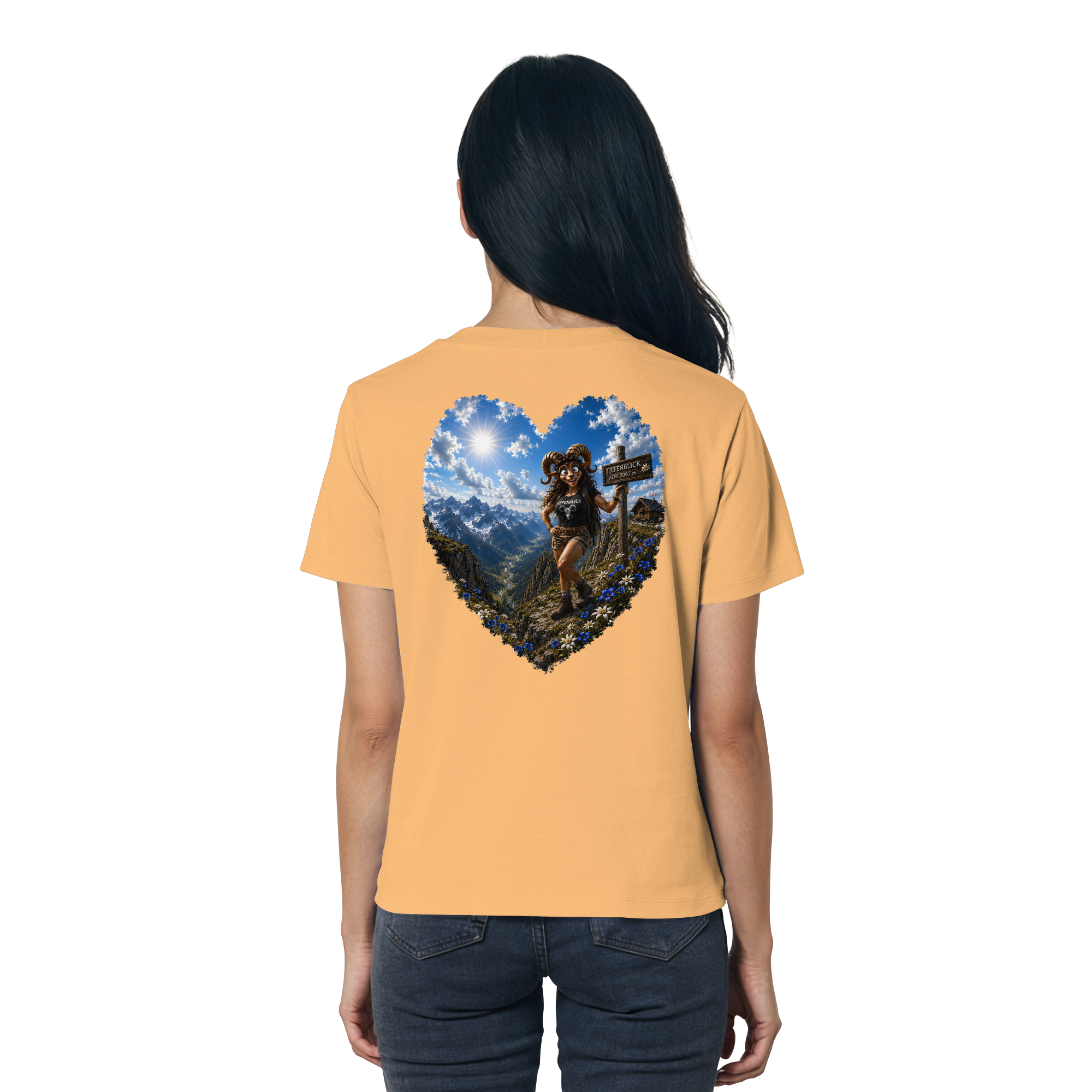 Tiefenblick Wandern Herz - Ladies Organic Shirt
