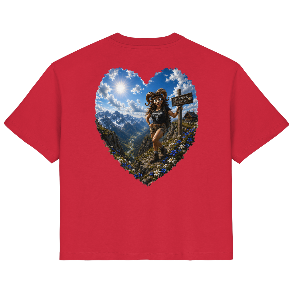 Tiefenblick Wandern Herz - Ladies Organic Shirt