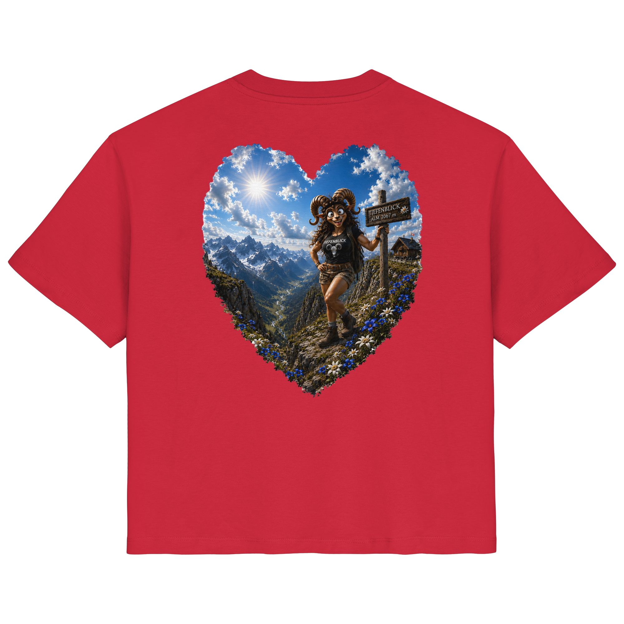 Tiefenblick Wandern Herz - Ladies Organic Shirt