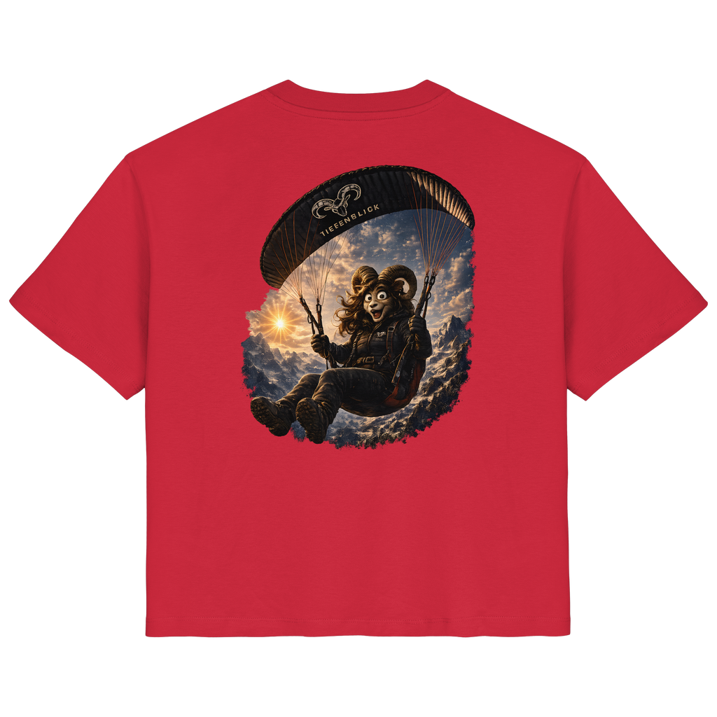 Tiefenblick T Shirt Paraglider (Frau) - Ladies Organic Shirt