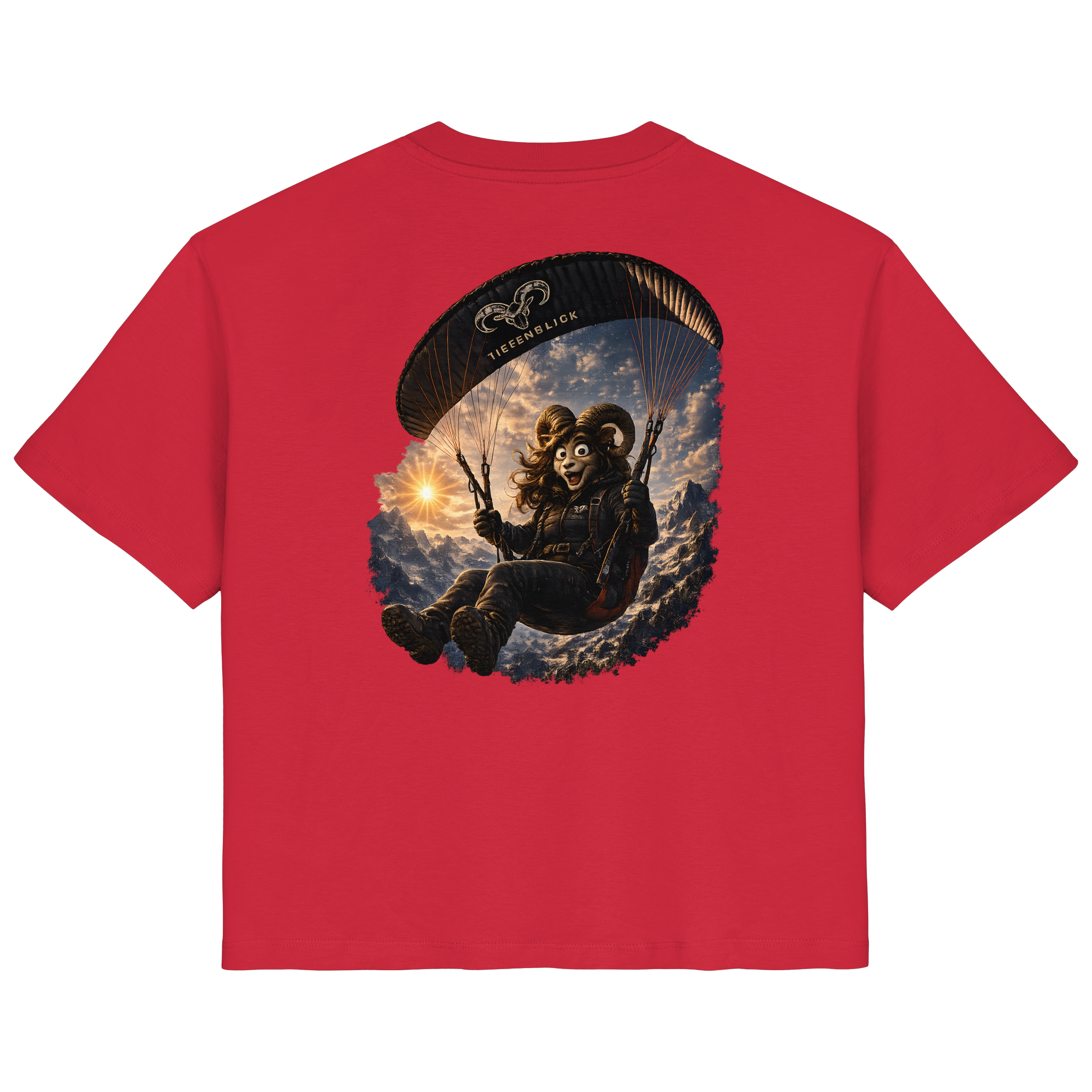 Tiefenblick T Shirt Paraglider (Frau) - Ladies Organic Shirt