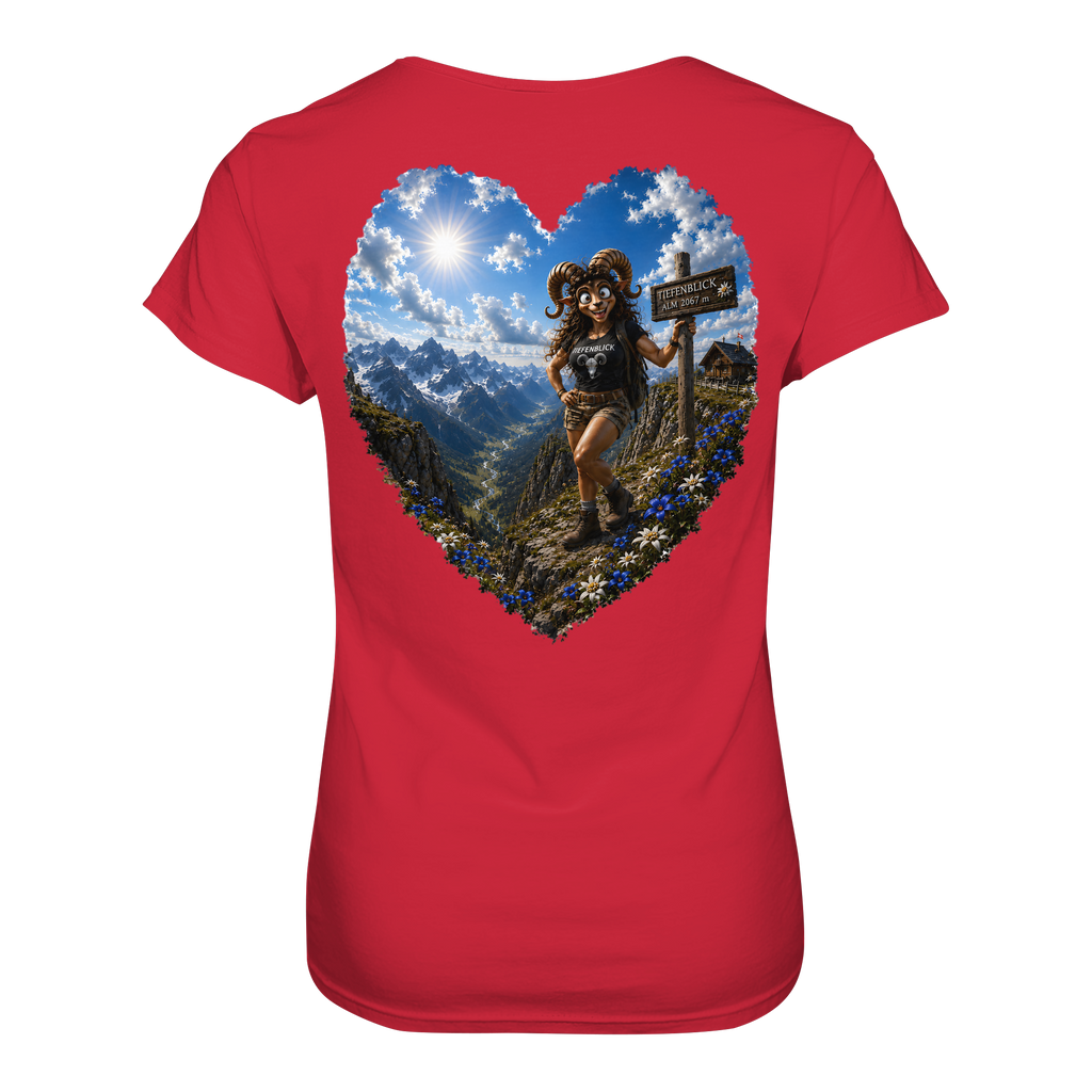Tiefenblick Wandern Herz - Ladies Organic Shirt
