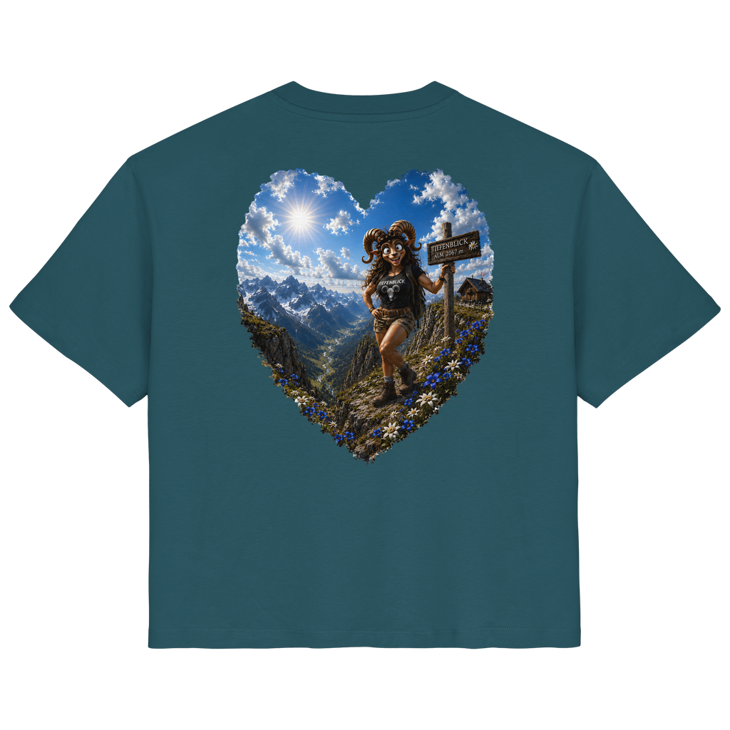 Tiefenblick Wandern Herz - Ladies Organic Shirt
