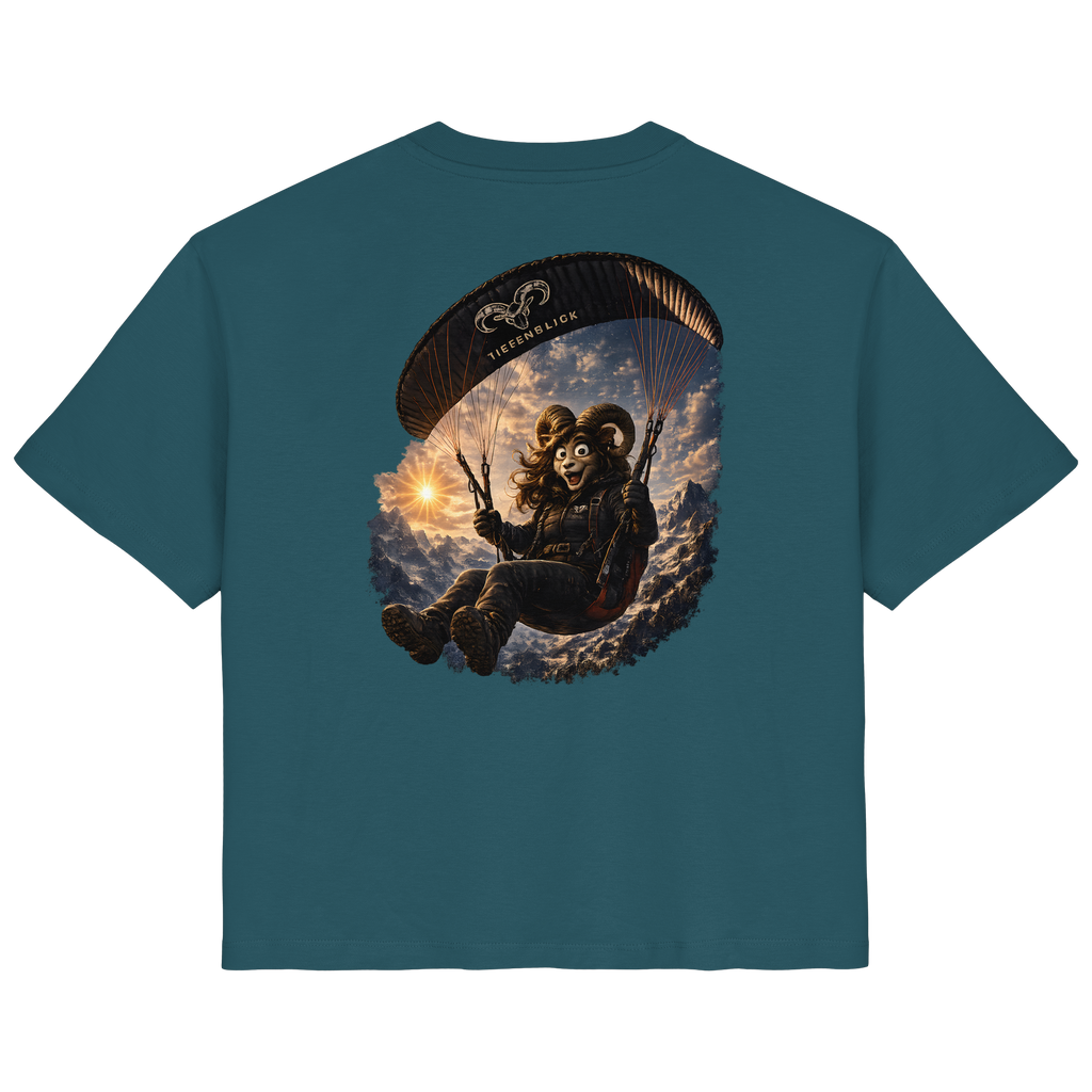 Tiefenblick T Shirt Paraglider (Frau) - Ladies Organic Shirt