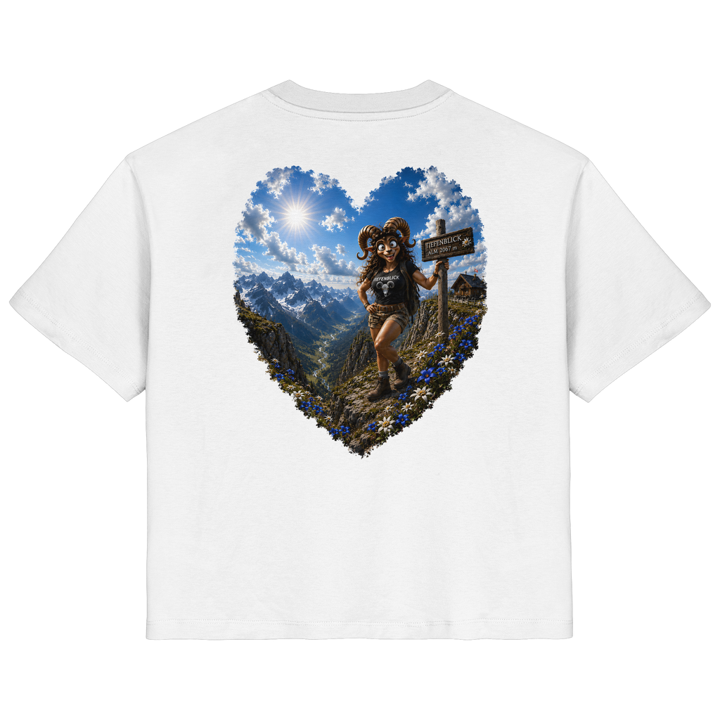 Tiefenblick Wandern Herz - Ladies Organic Shirt