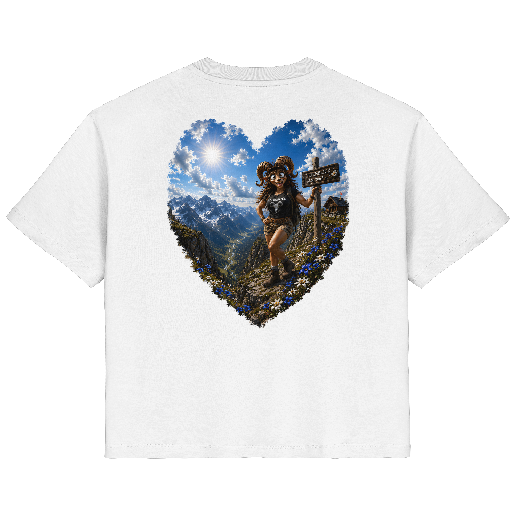 Tiefenblick Wandern Herz - Ladies Organic Shirt