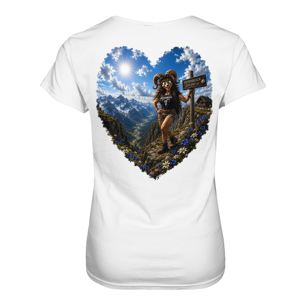 Tiefenblick Wandern Herz - Ladies Organic Shirt