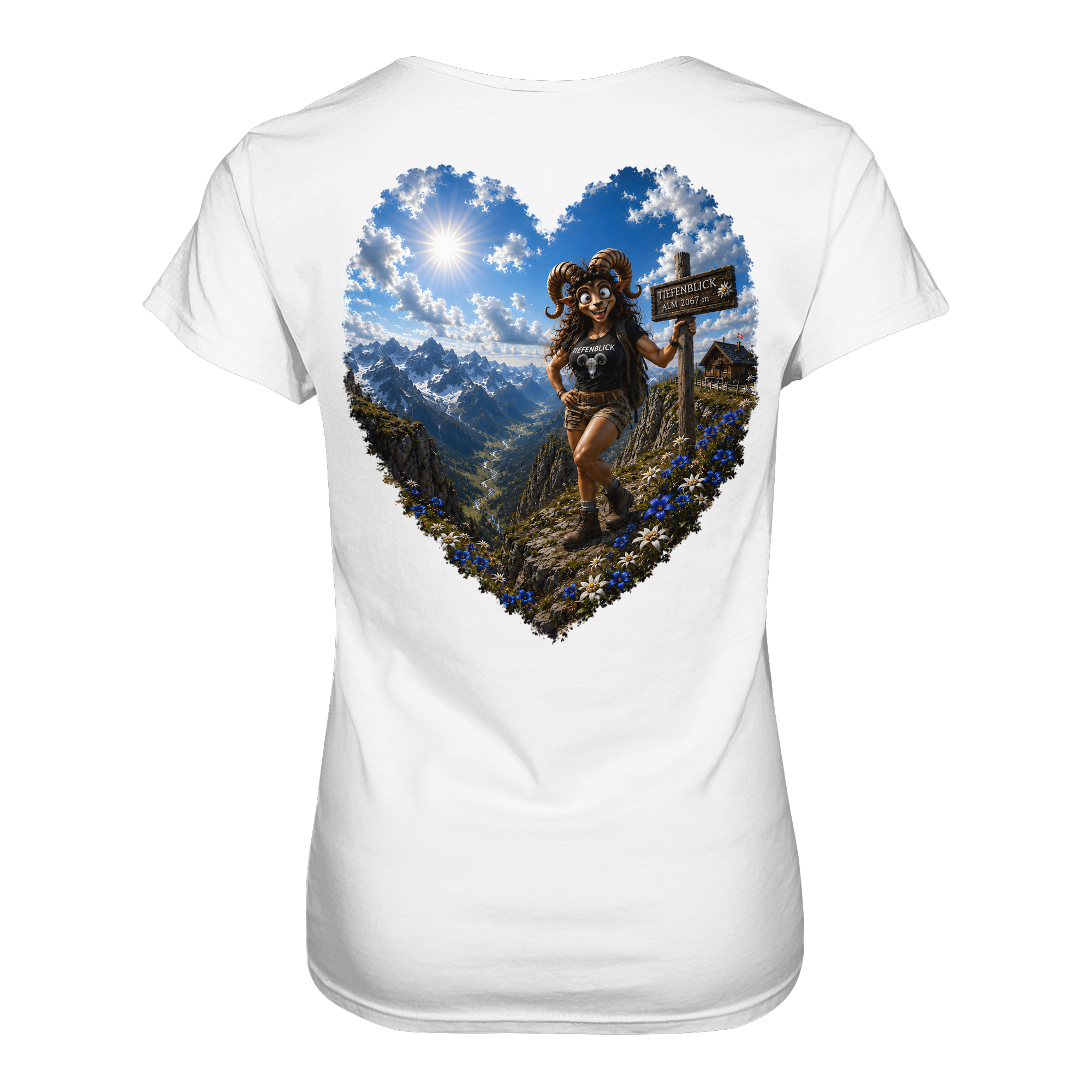 Tiefenblick Wandern Herz - Ladies Organic Shirt