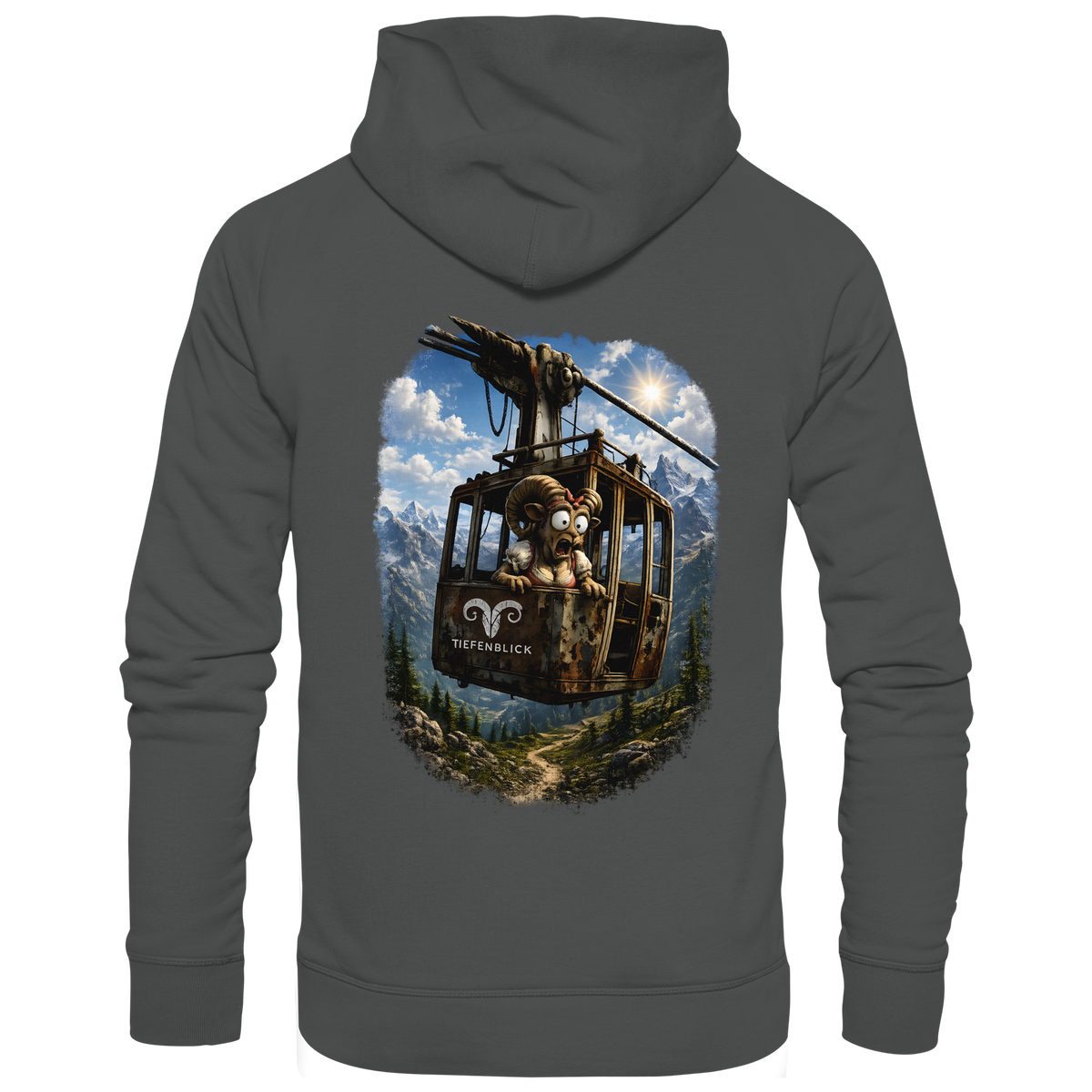 Tiefenblick Adrenalin Gondel Fun - Organic Basic Hoodie