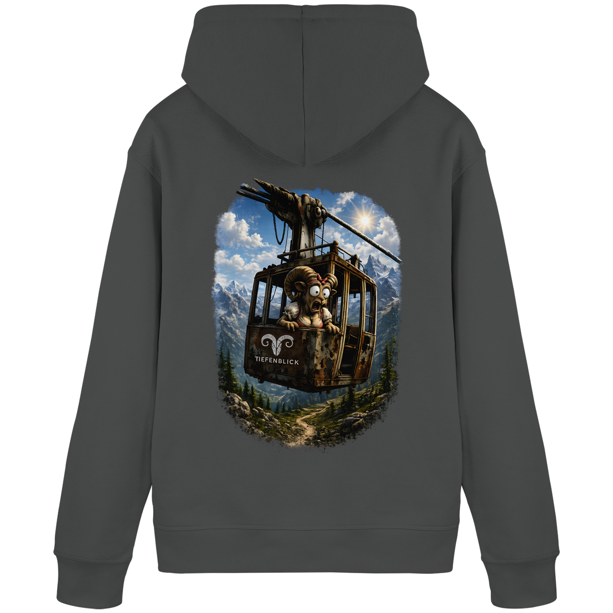 Tiefenblick Adrenalin Gondel Fun - Organic Basic Hoodie
