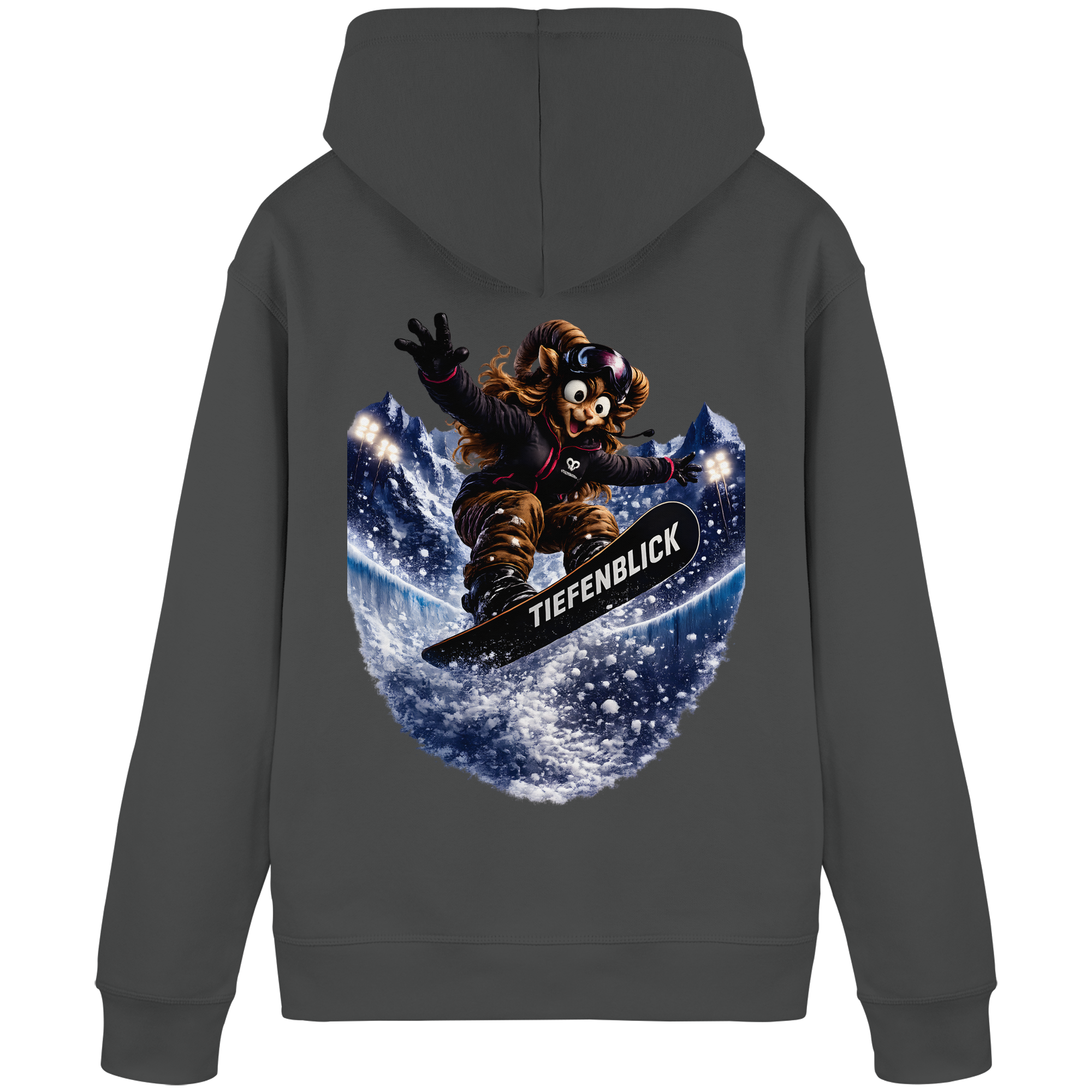 Tiefenblick Snowboarden Halfpipe - Organic Basic Hoodie