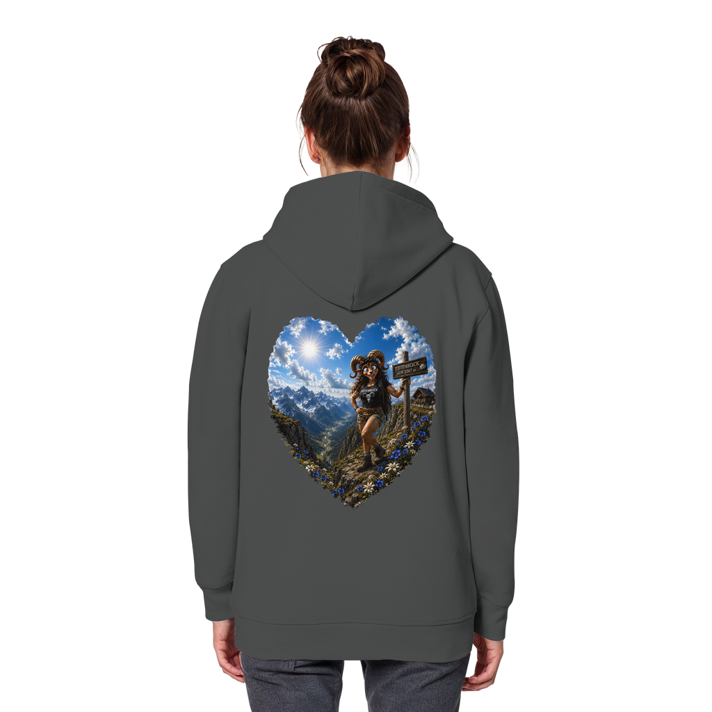 Tiefenblick Wandern Herz - Organic Basic Hoodie