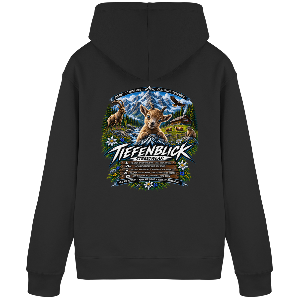 Tiefenblick Respekt Edition - Organic Basic Hoodie