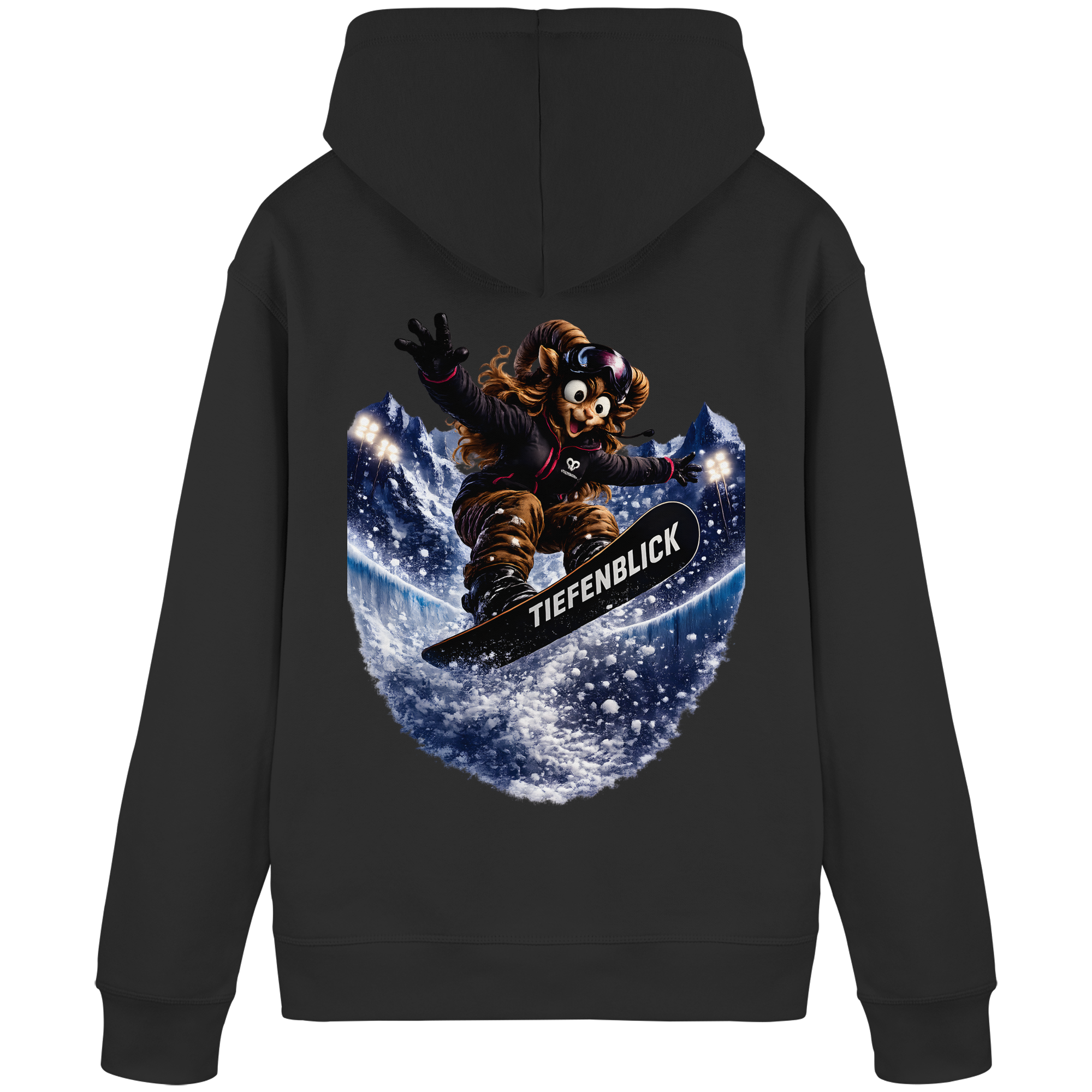 Tiefenblick Snowboarden Halfpipe - Organic Basic Hoodie