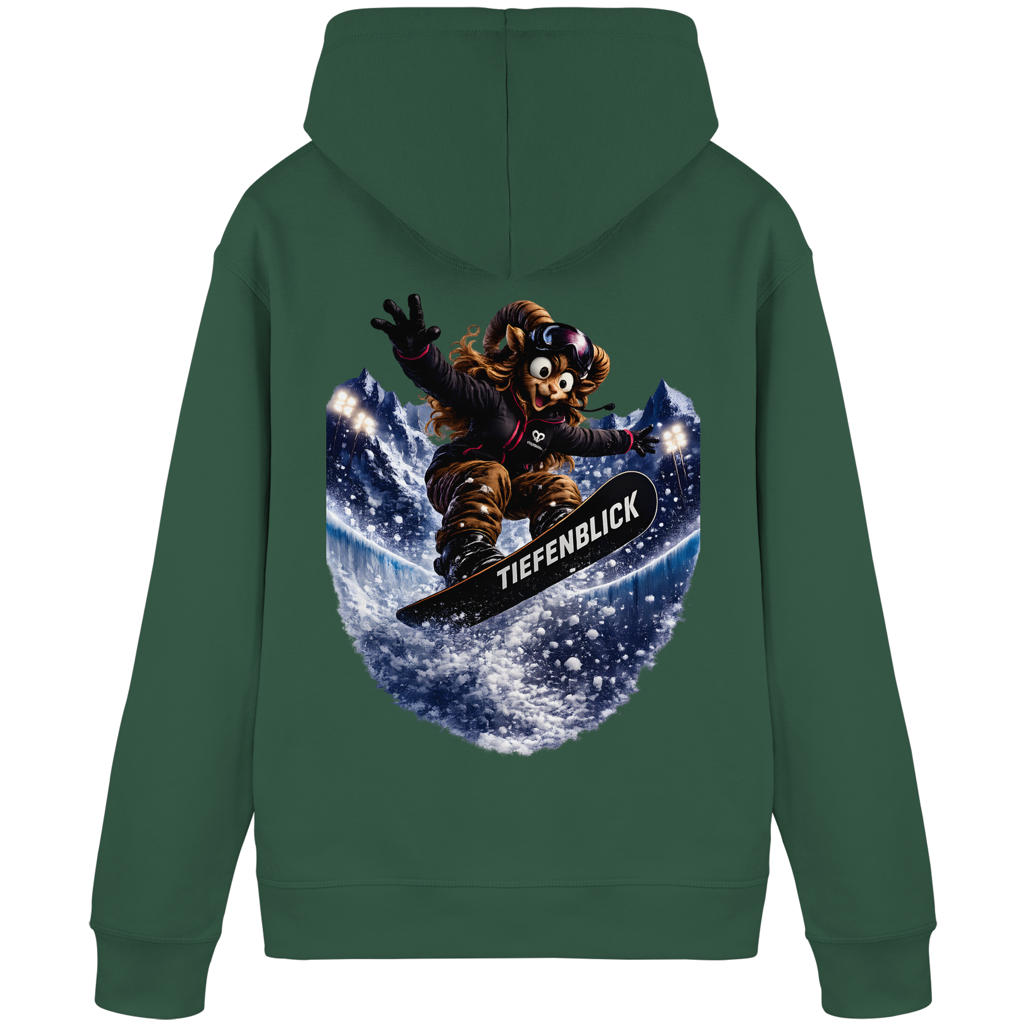 Tiefenblick Snowboarden Halfpipe - Organic Basic Hoodie
