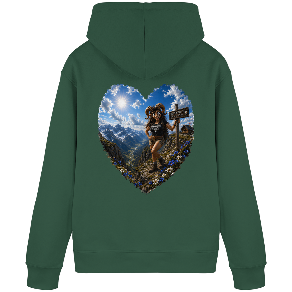 Tiefenblick Wandern Herz - Organic Basic Hoodie