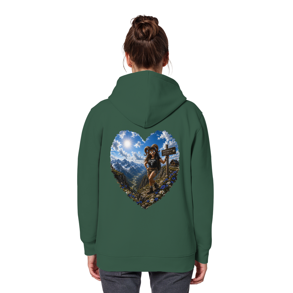 Tiefenblick Wandern Herz - Organic Basic Hoodie