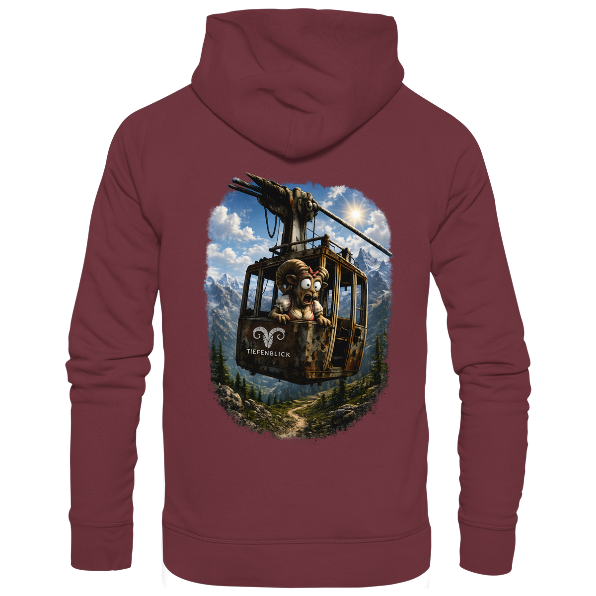 Tiefenblick Adrenalin Gondel Fun - Organic Basic Hoodie