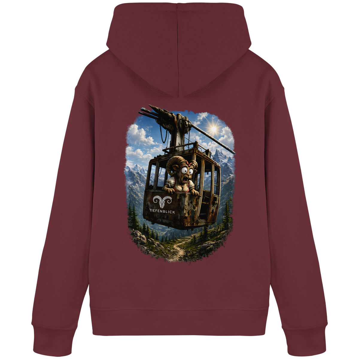 Tiefenblick Adrenalin Gondel Fun - Organic Basic Hoodie